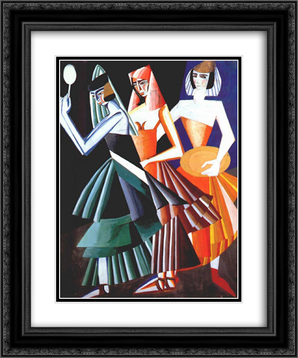 Costume design for Dance of the Seven Veils 20x24 Black Ornate Wood Framed Art Print Poster with Double Matting by Ekster, Aleksandra