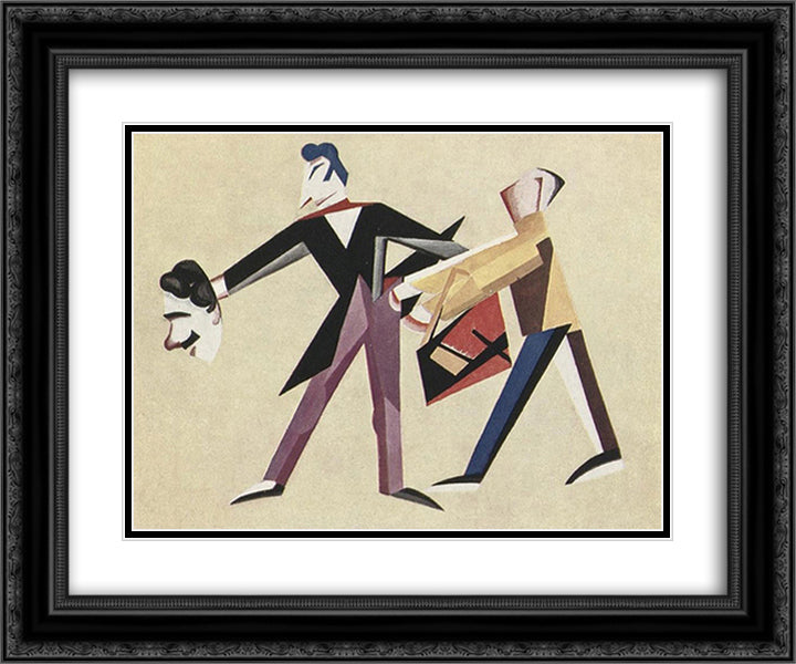 Costume Design for Modern Khlestakov 24x20 Black Ornate Wood Framed Art Print Poster with Double Matting by Ekster, Aleksandra