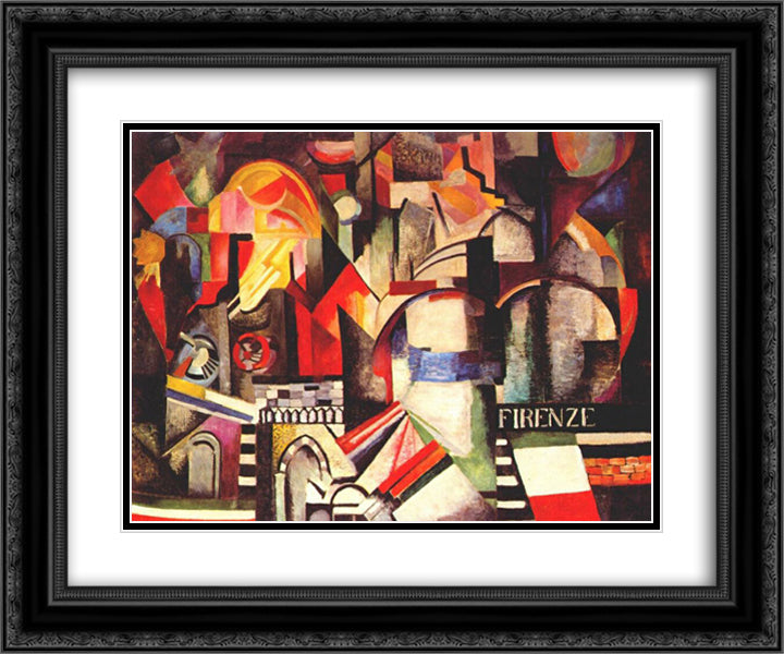 Florence 24x20 Black Ornate Wood Framed Art Print Poster with Double Matting by Ekster, Aleksandra