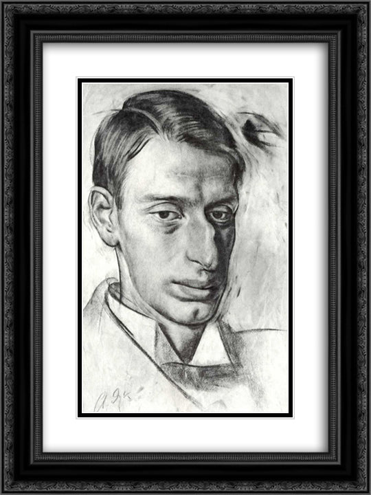 Portrait of Nikolay Radlov 18x24 Black Ornate Wood Framed Art Print Poster with Double Matting by Jacovleff, Alexandre