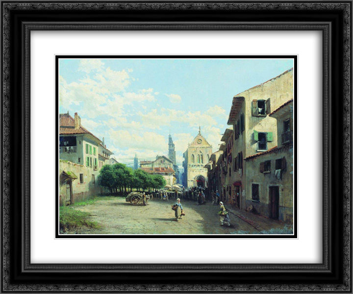 Norman city 24x20 Black Ornate Wood Framed Art Print Poster with Double Matting by Bogolyubov, Alexey
