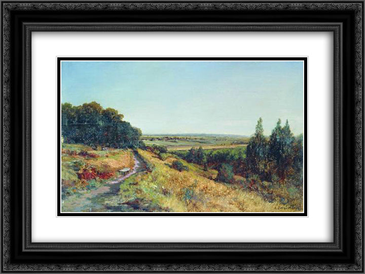 Radishchevskaya estate of Bogolyubov (homestead Ablyazov) 24x18 Black Ornate Wood Framed Art Print Poster with Double Matting by Bogolyubov, Alexey