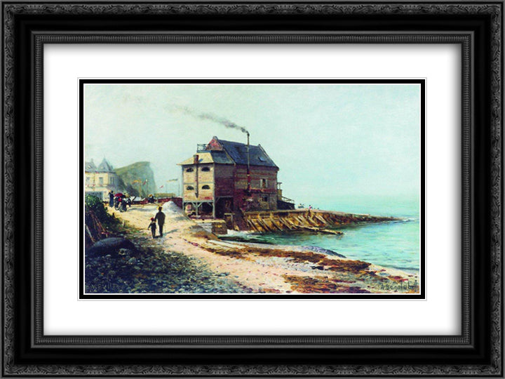 Vel. Normandy 24x18 Black Ornate Wood Framed Art Print Poster with Double Matting by Bogolyubov, Alexey
