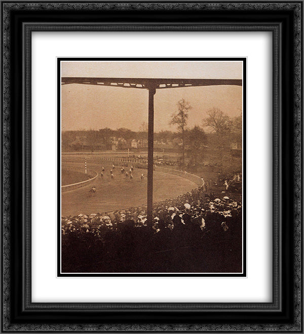 Going to the Start 20x22 Black Ornate Wood Framed Art Print Poster with Double Matting by Stieglitz, Alfred