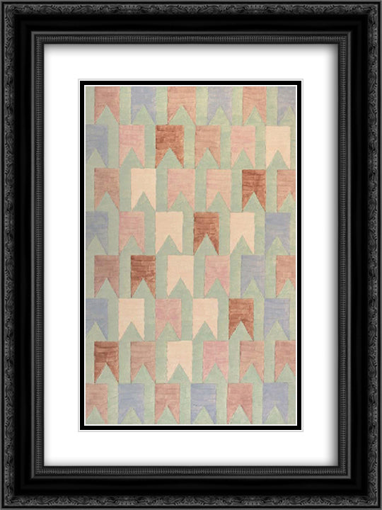 Bandeirinhas 18x24 Black Ornate Wood Framed Art Print Poster with Double Matting by Volpi, Alfredo