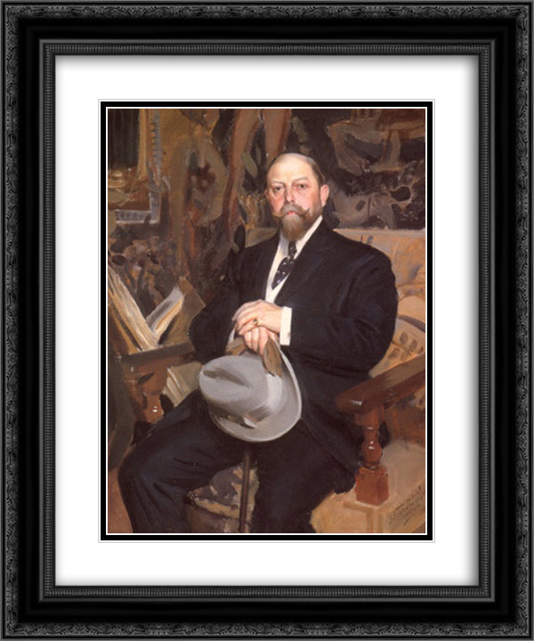 Hugo Reisinger 20x24 Black Ornate Wood Framed Art Print Poster with Double Matting by Zorn, Anders