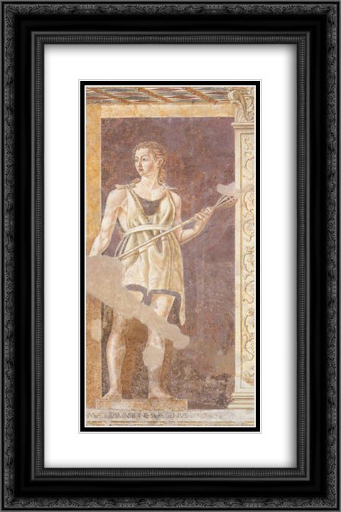 Eve 16x24 Black Ornate Wood Framed Art Print Poster with Double Matting by Castagno, Andrea del