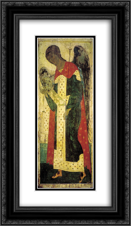 Archangel Gabriel 14x24 Black Ornate Wood Framed Art Print Poster with Double Matting by Rublev, Andrei