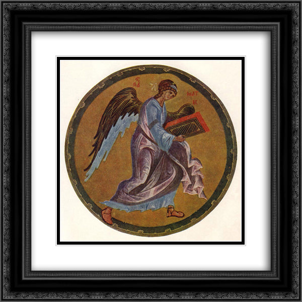The Angel of Matthew 20x20 Black Ornate Wood Framed Art Print Poster with Double Matting by Rublev, Andrei