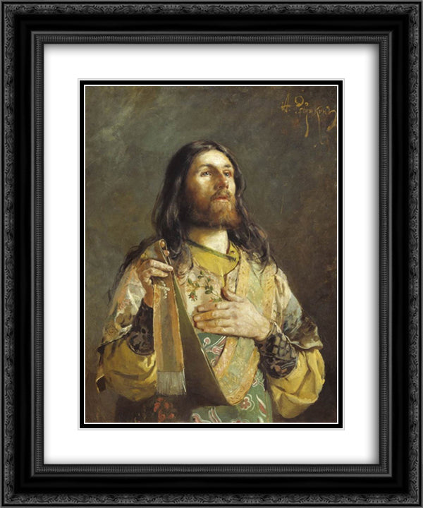 Deacon 20x24 Black Ornate Wood Framed Art Print Poster with Double Matting by Ryabushkin, Andrei