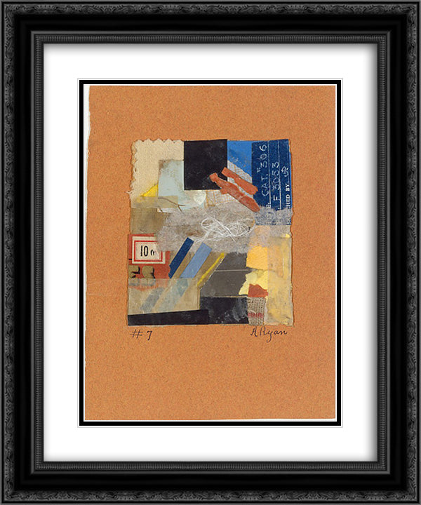 Number 7 20x24 Black Ornate Wood Framed Art Print Poster with Double Matting by Ryan, Anne