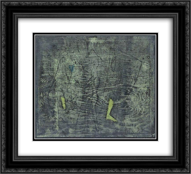 Personal World 22x20 Black Ornate Wood Framed Art Print Poster with Double Matting by Ryan, Anne