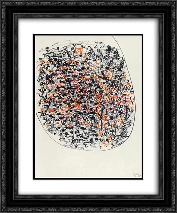 Manoscritti 20x24 Black Ornate Wood Framed Art Print Poster with Double Matting by Sanfilippo, Antonio