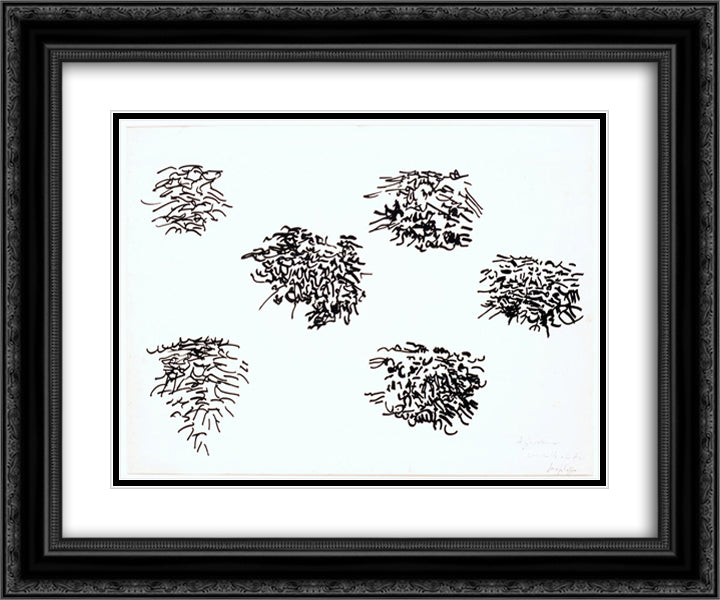Untitled 24x20 Black Ornate Wood Framed Art Print Poster with Double Matting by Sanfilippo, Antonio