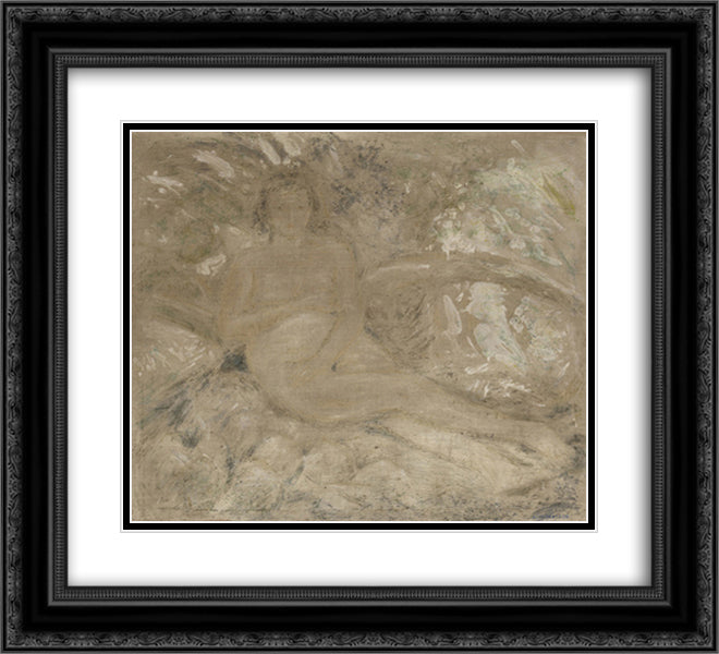 Woman of the River 22x20 Black Ornate Wood Framed Art Print Poster with Double Matting by Reveron, Armando