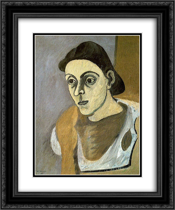 Portrait of Vartoost 20x24 Black Ornate Wood Framed Art Print Poster with Double Matting by Gorky, Arshile