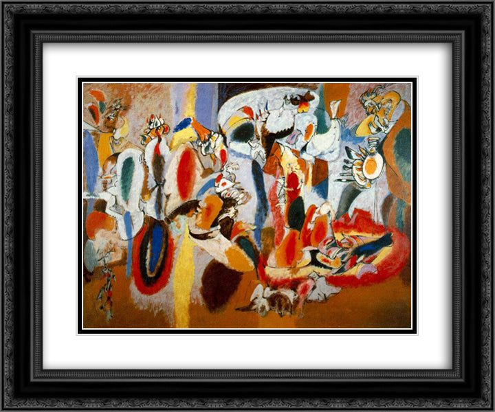 The Liver is the Cock's Comb 24x20 Black Ornate Wood Framed Art Print Poster with Double Matting by Gorky, Arshile