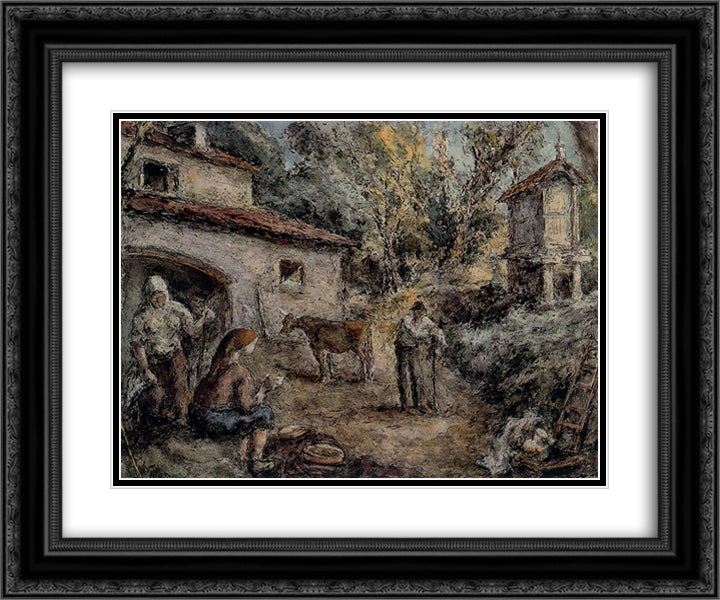 Galicia 24x20 Black Ornate Wood Framed Art Print Poster with Double Matting by Souto, Arturo