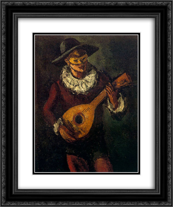 Harlequin 20x24 Black Ornate Wood Framed Art Print Poster with Double Matting by Souto, Arturo