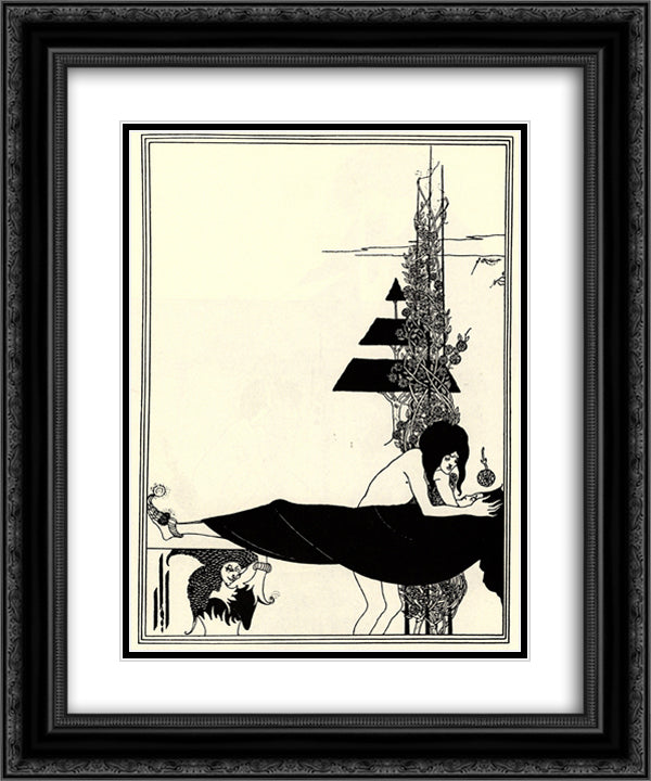 The Platonic Lament 20x24 Black Ornate Wood Framed Art Print Poster with Double Matting by Beardsley, Aubrey