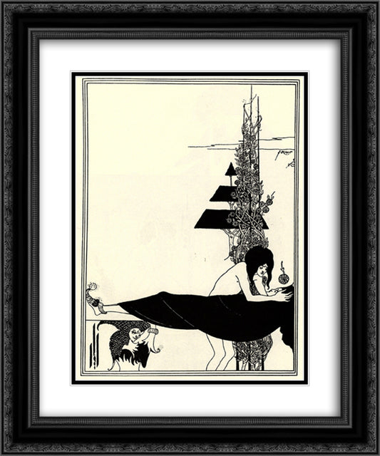 The Platonic Lament 20x24 Black Ornate Wood Framed Art Print Poster with Double Matting by Beardsley, Aubrey
