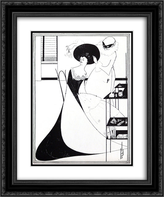 The Toilet of Salome 20x24 Black Ornate Wood Framed Art Print Poster with Double Matting by Beardsley, Aubrey