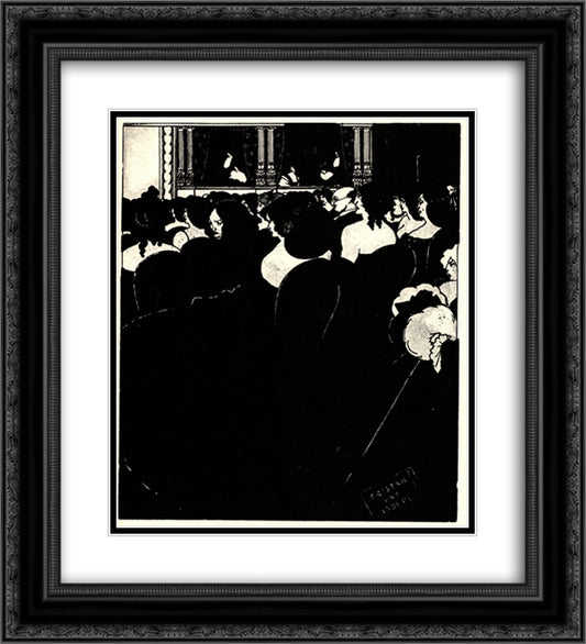 The Wagnerites 20x22 Black Ornate Wood Framed Art Print Poster with Double Matting by Beardsley, Aubrey