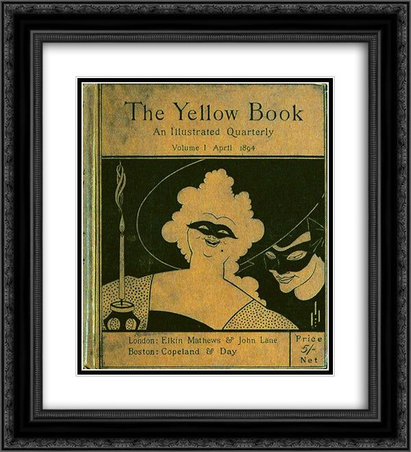 The Yellow Book 20x22 Black Ornate Wood Framed Art Print Poster with Double Matting by Beardsley, Aubrey
