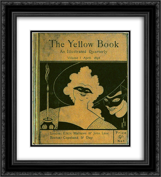 The Yellow Book 20x22 Black Ornate Wood Framed Art Print Poster with Double Matting by Beardsley, Aubrey