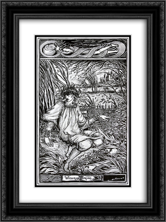 Withered Spring 18x24 Black Ornate Wood Framed Art Print Poster with Double Matting by Beardsley, Aubrey