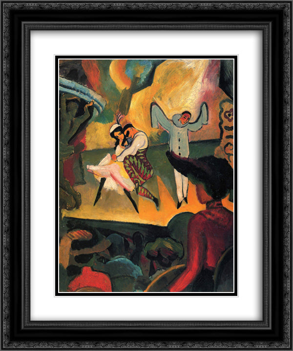 Russisches Ballett (I) 20x24 Black Ornate Wood Framed Art Print Poster with Double Matting by Macke, August
