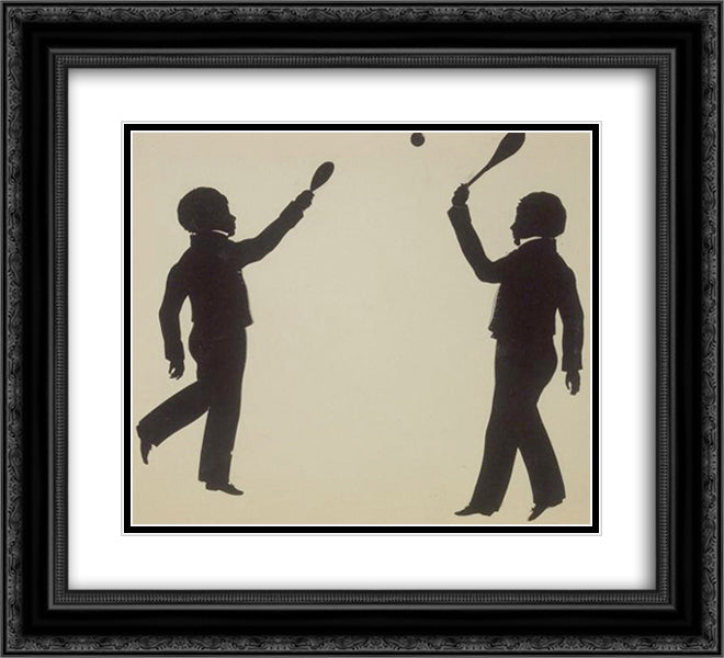 Colin Gibb and Charles Gibb 22x20 Black Ornate Wood Framed Art Print Poster with Double Matting by Edouart, Auguste