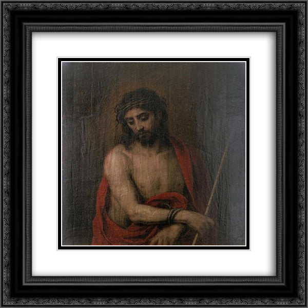 Ecce Homo 20x20 Black Ornate Wood Framed Art Print Poster with Double Matting by Murillo, Bartolome Esteban