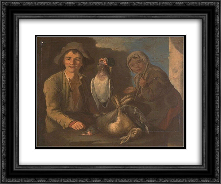 Game Dealers 24x20 Black Ornate Wood Framed Art Print Poster with Double Matting by Murillo, Bartolome Esteban