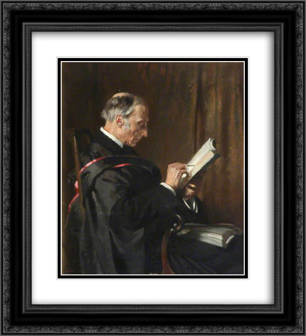 Charles Buller Heberden, Principal 1908 20x22 Black Ornate Wood Framed Art Print Poster with Double Matting by Orpen, William