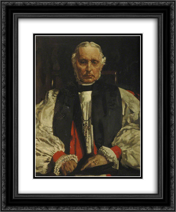 William West Jones 20x24 Black Ornate Wood Framed Art Print Poster with Double Matting by Orpen, William