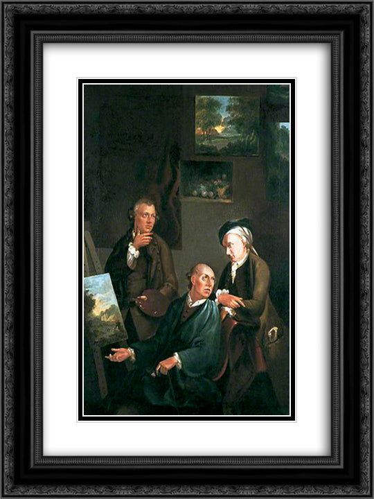 The Smith Brothers of Chichester 18x24 Black Ornate Wood Framed Art Print Poster with Double Matting by Shayer, William