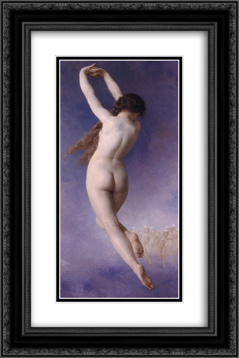 Letoile lost 16x24 Black Ornate Wood Framed Art Print Poster with Double Matting by Bouguereau, William Adolphe