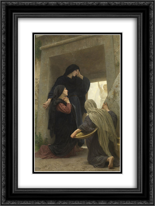 The Holy Women at the Tomb 18x24 Black Ornate Wood Framed Art Print Poster with Double Matting by Bouguereau, William Adolphe