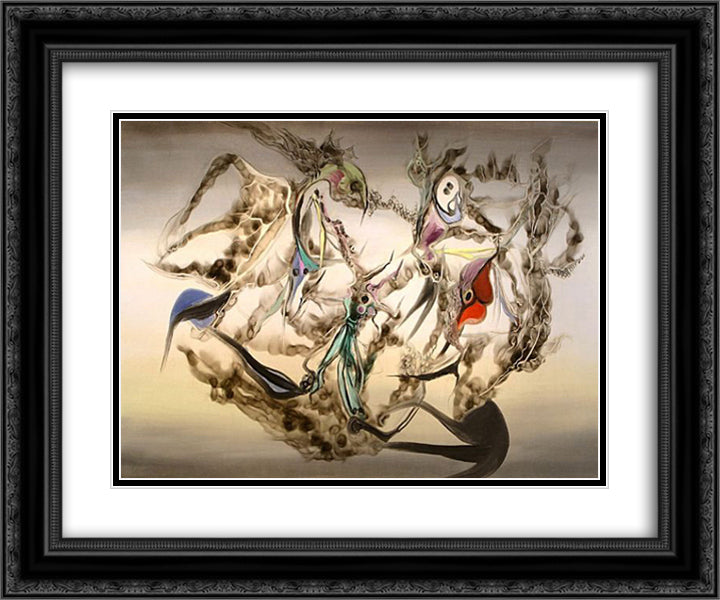 Ciel de pieuvre 24x20 Black Ornate Wood Framed Art Print Poster with Double Matting by Paalen, Wolfgang