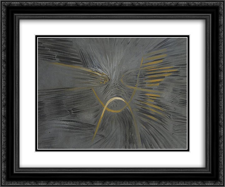 Eroun 24x20 Black Ornate Wood Framed Art Print Poster with Double Matting by Paalen, Wolfgang