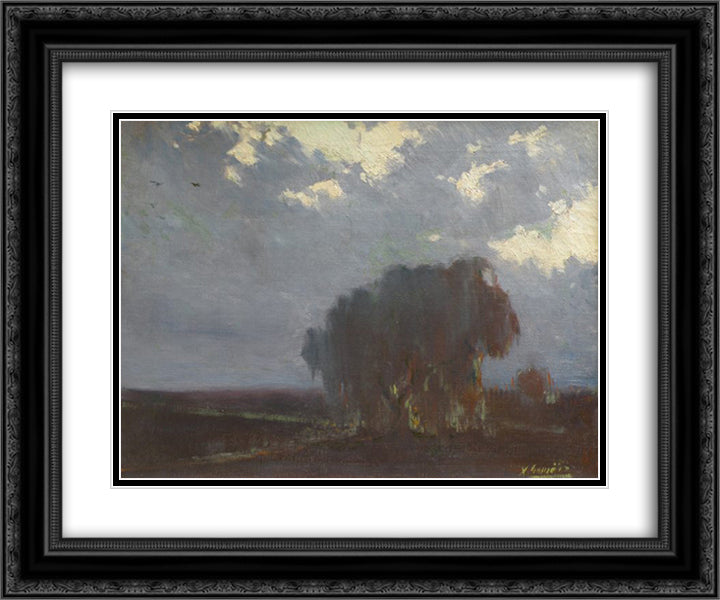 Nocturne 24x20 Black Ornate Wood Framed Art Print Poster with Double Matting by Martinez, Xavier