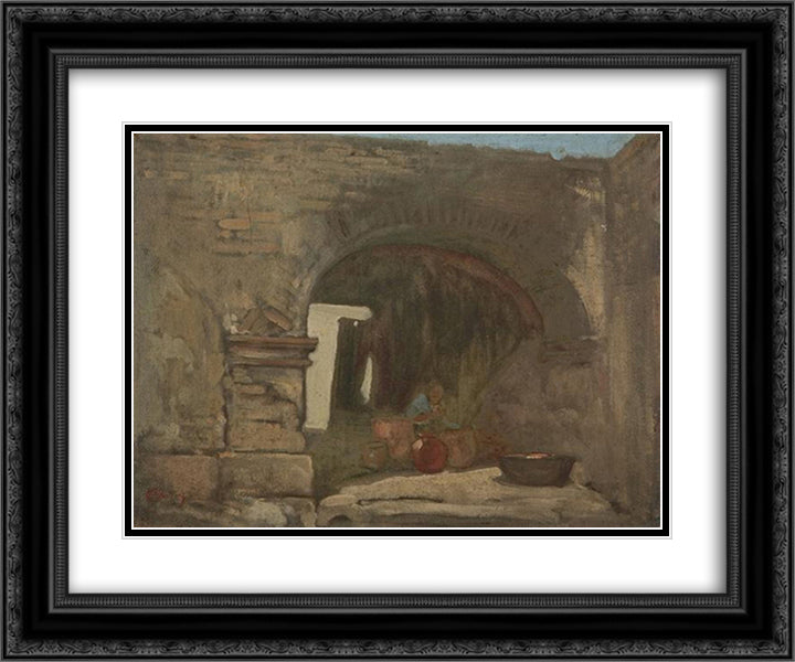 Old Alcaiseria, Guadalajara, Mexico 24x20 Black Ornate Wood Framed Art Print Poster with Double Matting by Martinez, Xavier