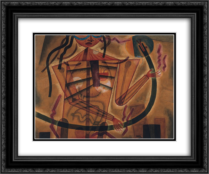 na Diafana 24x20 Black Ornate Wood Framed Art Print Poster with Double Matting by Solar, Xul