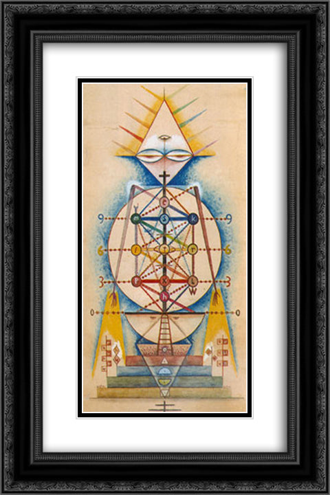 Pan - tree (back) 16x24 Black Ornate Wood Framed Art Print Poster with Double Matting by Solar, Xul