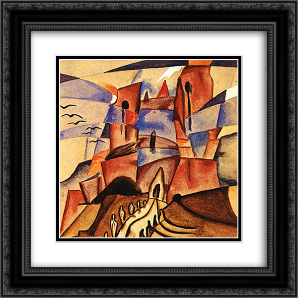 Penitentes 20x20 Black Ornate Wood Framed Art Print Poster with Double Matting by Solar, Xul
