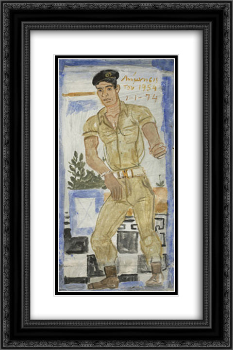 Remembering 1954 16x24 Black Ornate Wood Framed Art Print Poster with Double Matting by Tsaroychis, Yiannis