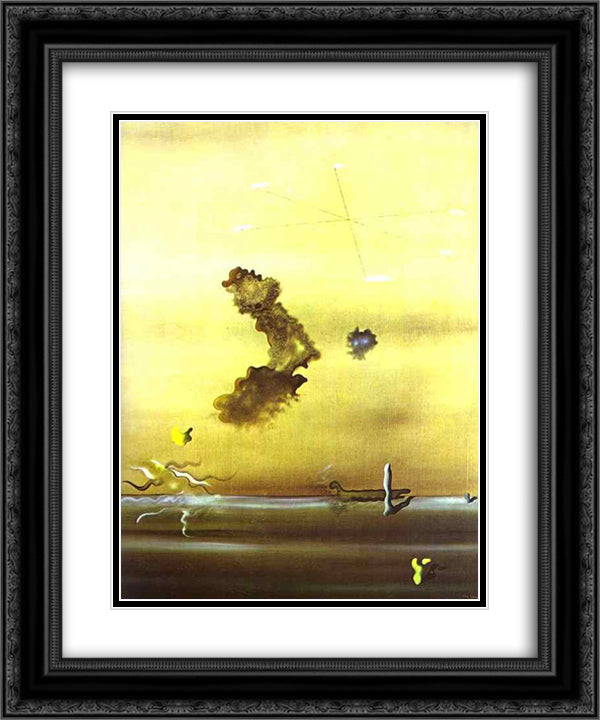Outside 20x24 Black Ornate Wood Framed Art Print Poster with Double Matting by Tanguy, Yves