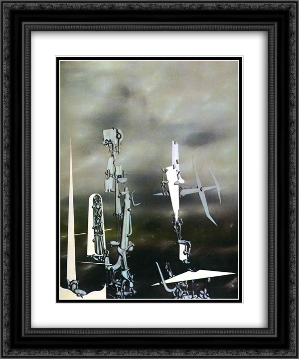 Phantoms 20x24 Black Ornate Wood Framed Art Print Poster with Double Matting by Tanguy, Yves