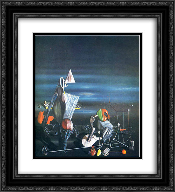 Slowly Toward The North 20x22 Black Ornate Wood Framed Art Print Poster with Double Matting by Tanguy, Yves